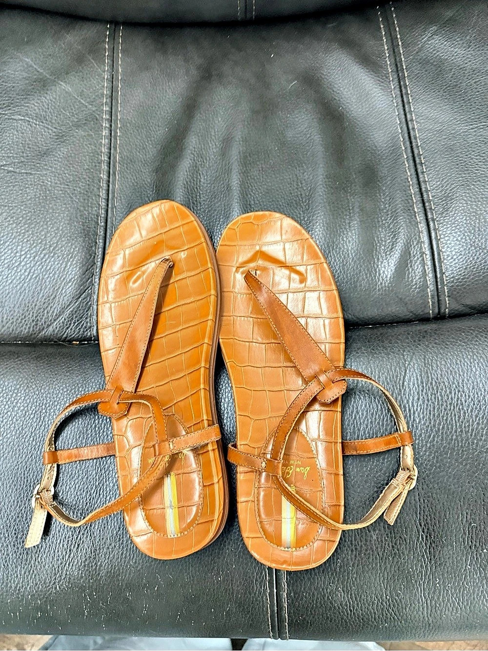 Sam Edelman Gigi Sandal Flat Sandals Orange & Brown
